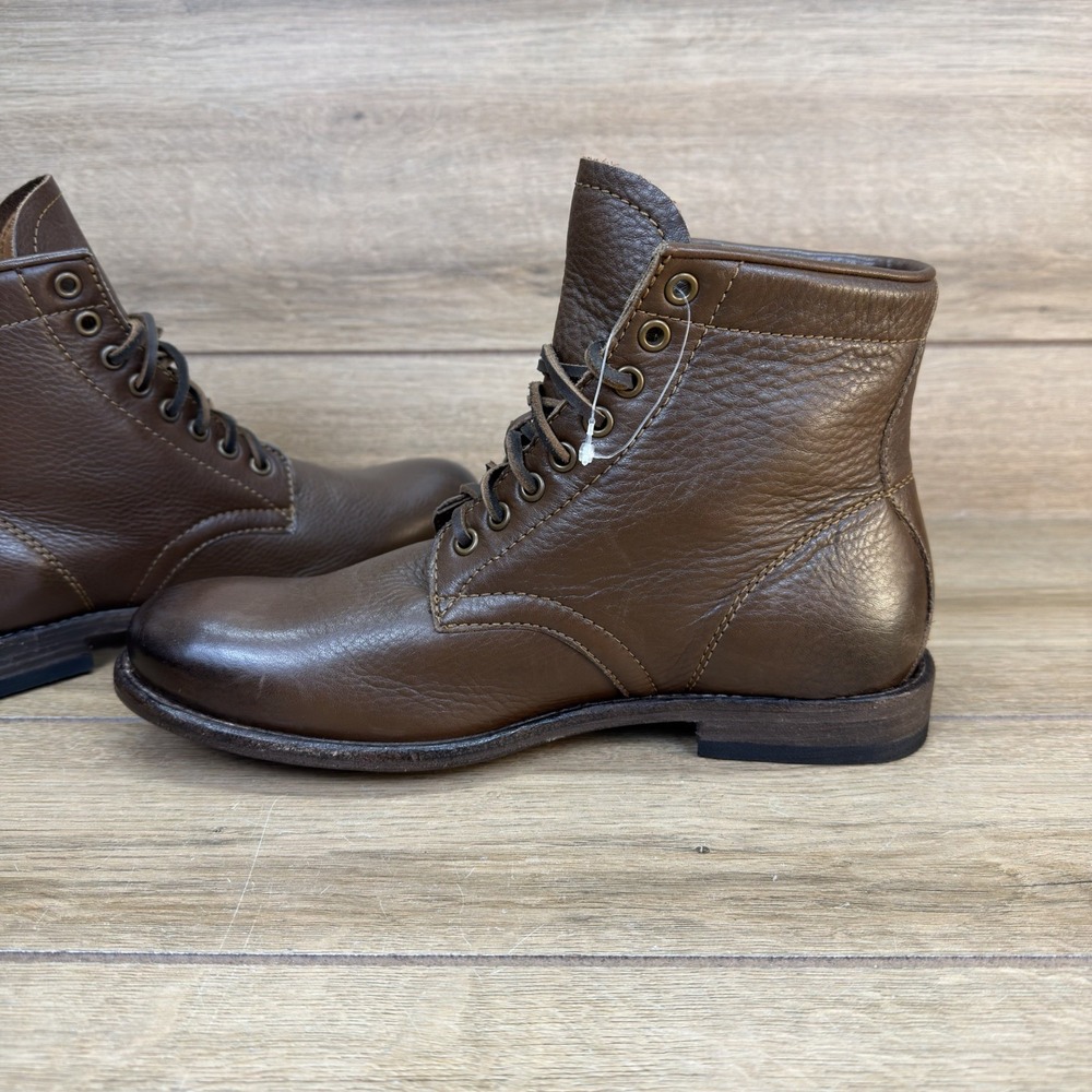 Frye Tyler Flex Lace-Up Vintage Leather Ankle Boots Mens Size 8 Dark Brown‎ NWOB - Picture 6 of 10